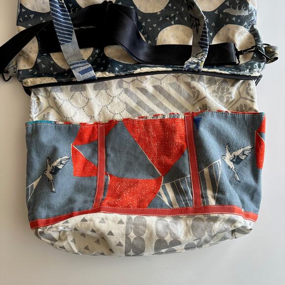 Ribbon Street Suki Wolf Moon Coated Cotton Art to Wear Tote Shoulder Bag - Picture 8 of 11